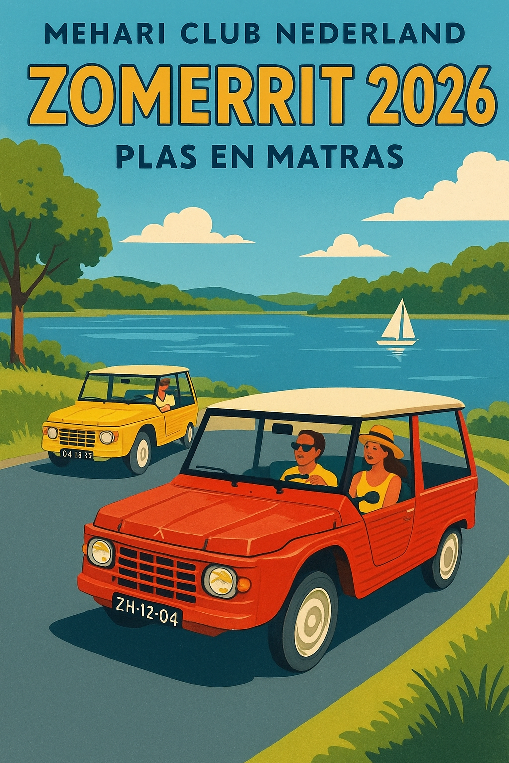 Mehari Club Nederland – Zomerrit 2026 – Plas en Matras